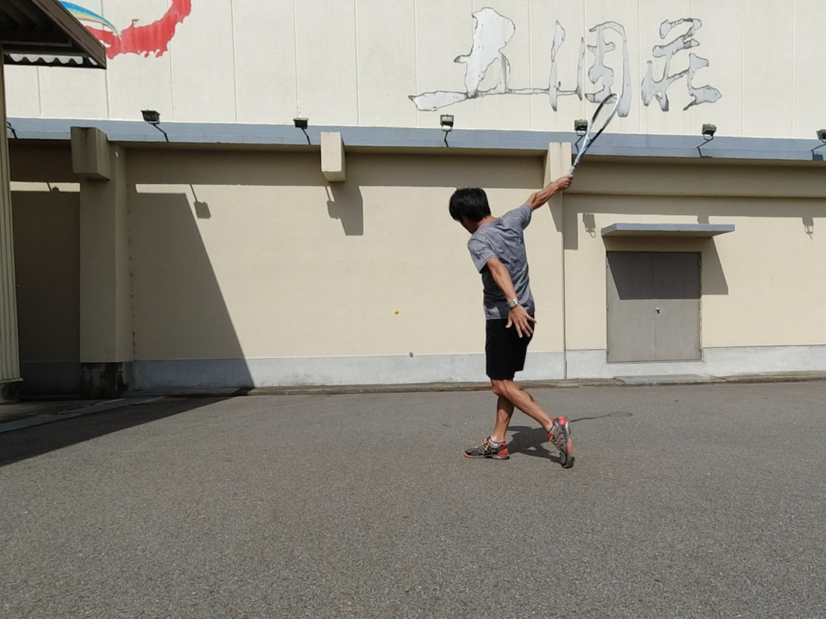 2021/09/19(日)　ソフトテニス・自主練習会【滋賀県】壁打ち　片手バックハンドストローク