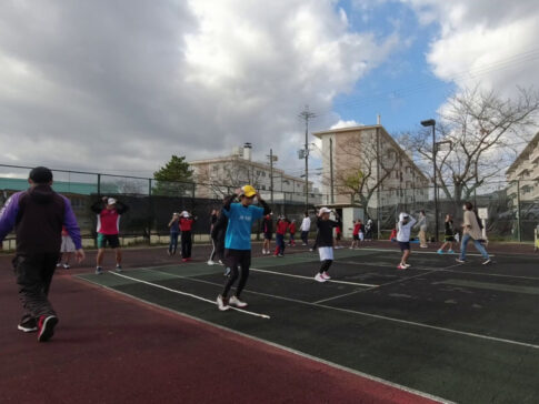 2021/11/27(日)　出張リズムトレーニング/なずなソフトテニスクラブの皆さん（滋賀県湖南市）小学生ソフトテニスクラブ