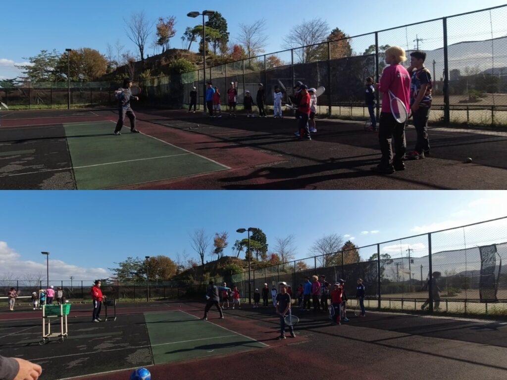 2021/11/27(日)　出張リズムトレーニング/なずなソフトテニスクラブの皆さん（滋賀県湖南市）小学生ソフトテニスクラブ