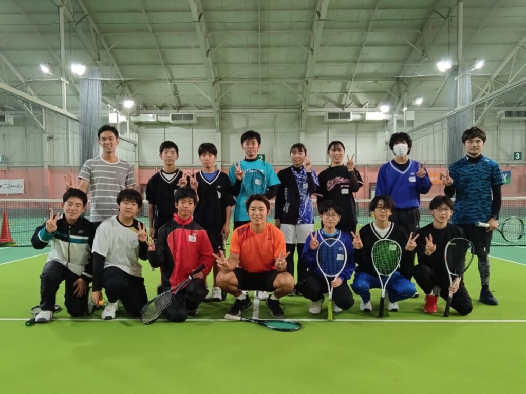 プロソフトテニスプレーヤー広光選手の講習会　ニッケテニスドーム岐阜