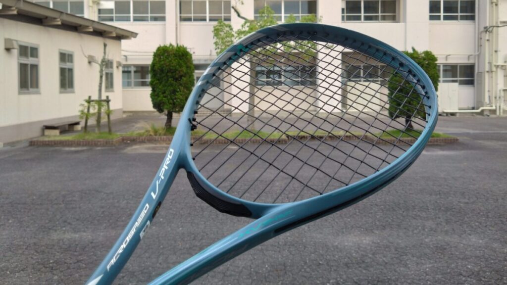 2025/06/30　ストリング張替え　トアルソン　コアセブン剛／28ポンド（ソフトテニスガット）アクロスピードV-PRO