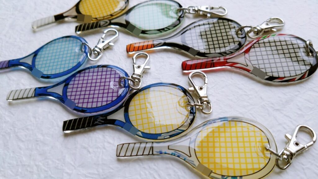 ワンズラボ　オリジナルキーホルダー　ソフトテニスラケット