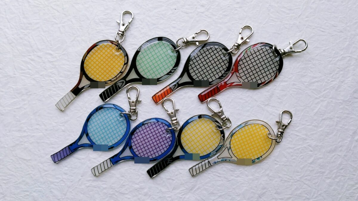 ワンズラボ オリジナルキーホルダー ソフトテニスラケット