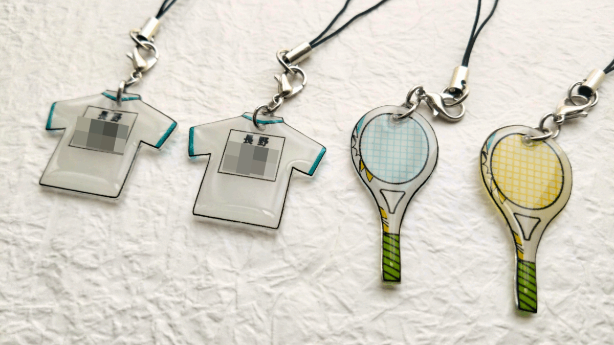 ワンズラボ　キーホルダー　チャーム　ユニフォーム　ラケット　ソフトテニス