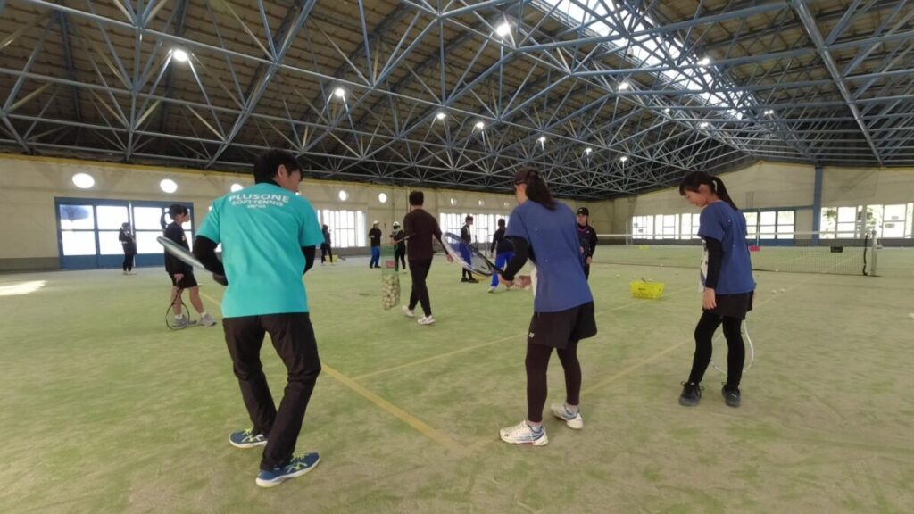 ソフトテニス　個別練習会　滋賀県　多賀やまびこクラブ　グループレッスン　女子ソフトテニス部　個人レッスン